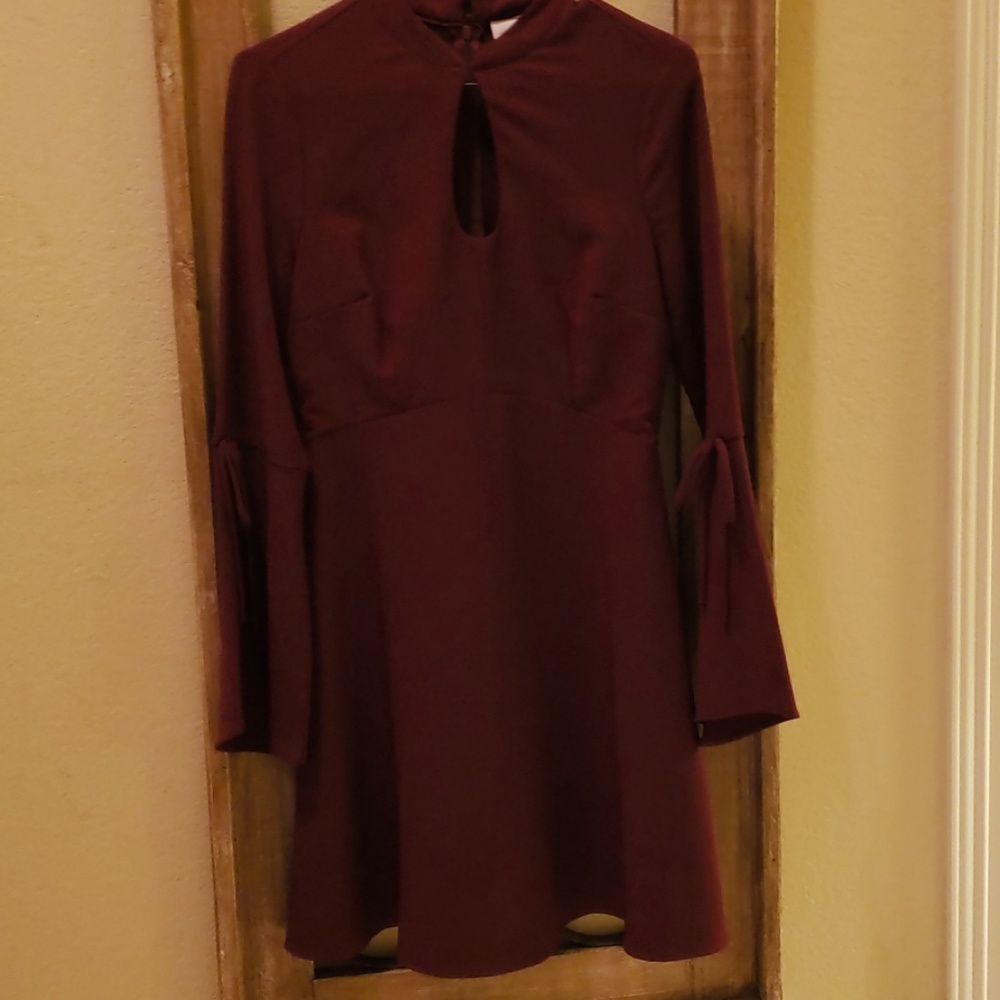 Keyhole flare dress